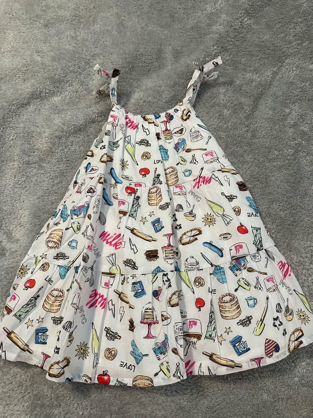 Janie and Jack x Milk Bar White Sundress with NYC Print - NWT 12-18 months